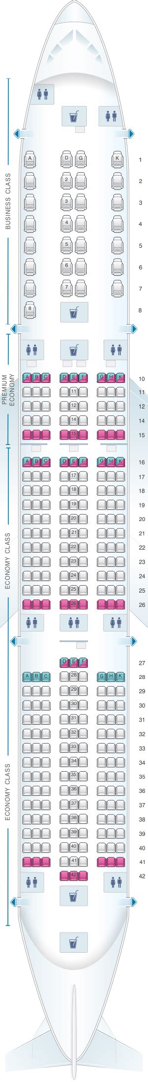 Plan De Cabine Vietnam Airlines Airbus A350 Config1 Seatmaestrofr