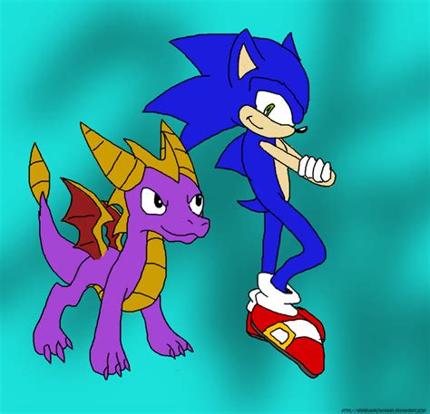 Doodle Spyro And Sonic By Kuroikyuubi On Deviantart