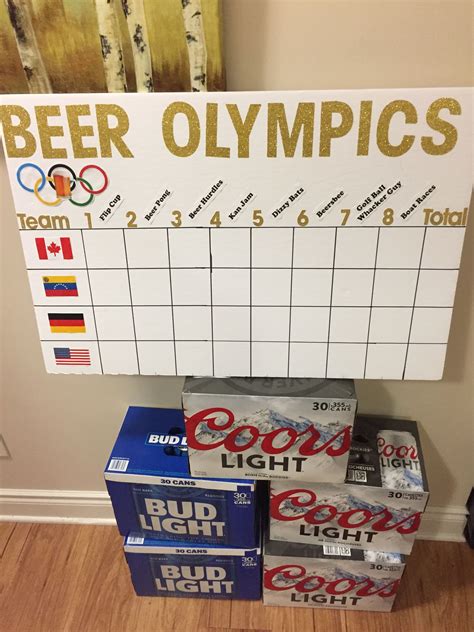 Bachelor Party Beer Olympics Beer Olympics Party Olympic Party Beer
