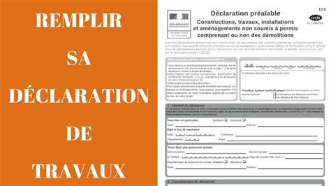 Document Mod Le Exemple D Claration De Travaux Toiture