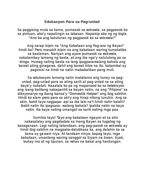 Talumpati Tungkol Sa Magulang Philippin News Collections