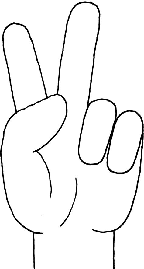This hand pose will squeeze the palm so draw in narrower than normal. Cartoon Peace Sign Hand | Free Download Clip Art | Free ...