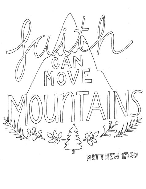 Faith As A Mustard Seed Colouring Pages Page 2 Sketch Coloring Page
