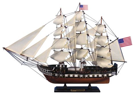 Wooden Uss Constitution Tall Model Ship 24 Contemporary