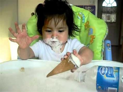 Funny Baby Eating Ice Cream Youtube