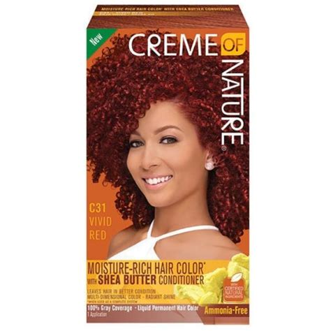 Creme Of Nature Shea Butter Liquid Hair Color C Vivid Red Janson Beauty