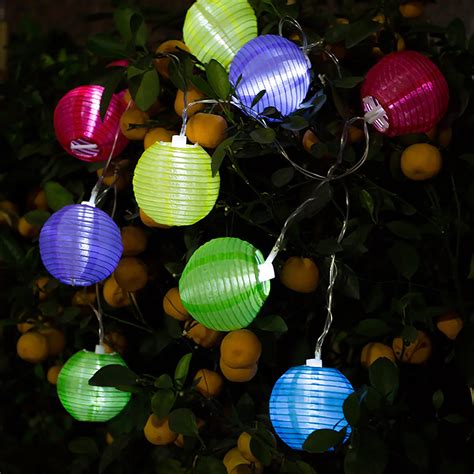 Lamp Covers And Shades Solar Lantern String Lights 65m 30 Led Ball Light