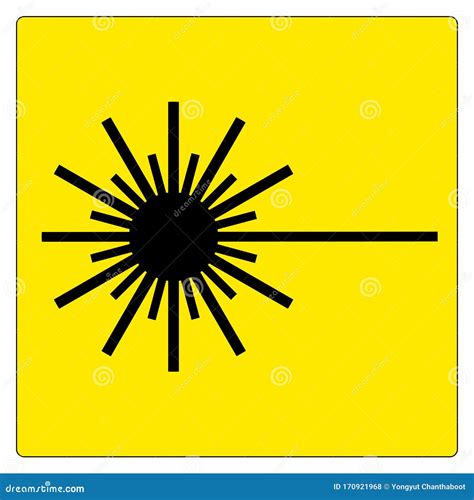 Warning Laser Symbol Sign Vector Illustration Isolate On White