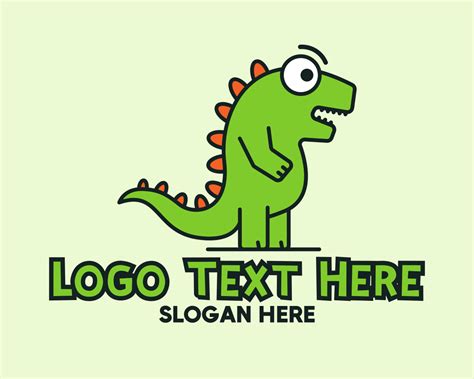 Cute Cartoon Dino Logo Brandcrowd Logo Maker