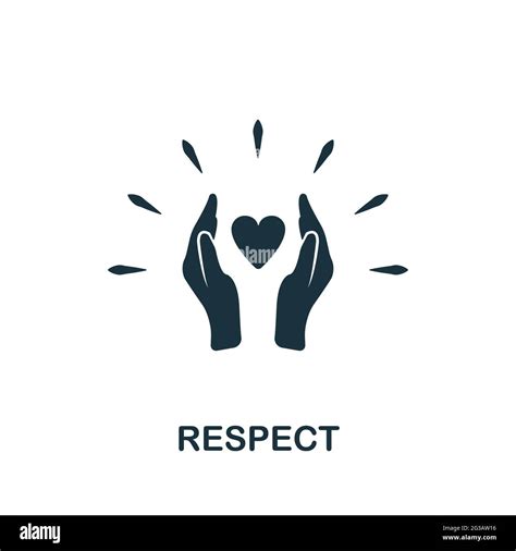 Respect Icon Simple Creative Element Filled Monochrome Respect Icon