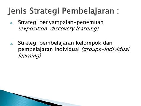 Check spelling or type a new query. PPT - STRATEGI PEMBELAJARAN PowerPoint Presentation, free ...