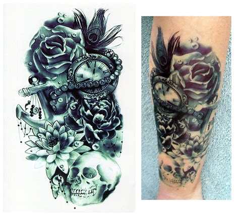 Weitere ideen zu blumen tattoo handgelenk, tattoo handgelenk, tätowierungen. Temporäre Tattoos Temporary Tattoo Fake Tattoo - BLUMEN ...