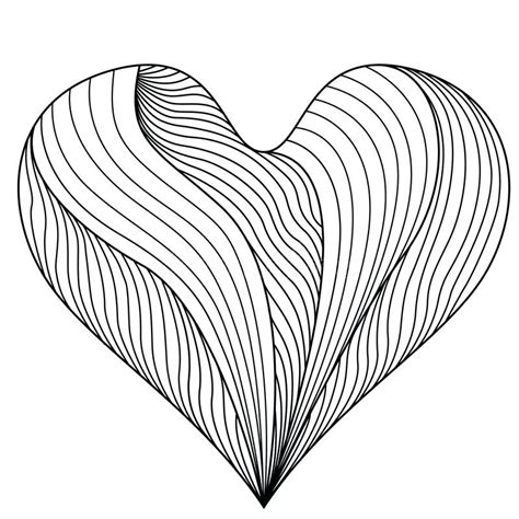 Pretty Heart Coloring Pages At Free Printable