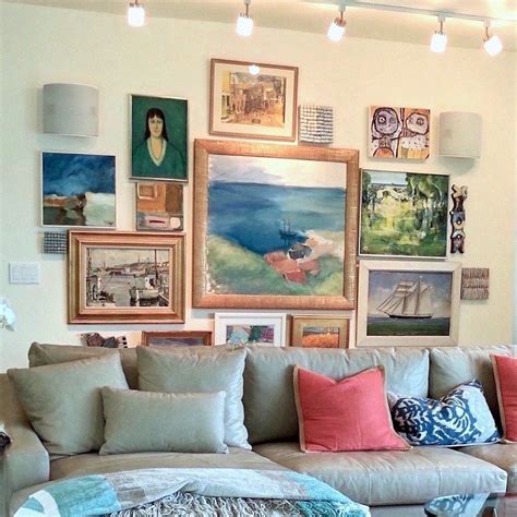 Susan Serra Contemporary Home Colorful Livingroom Lovely Art Wall