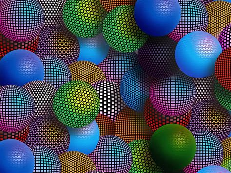 Multicolored Patterned Spheres 3d Wallpaper 2560x1600 : Wallpapers13.com