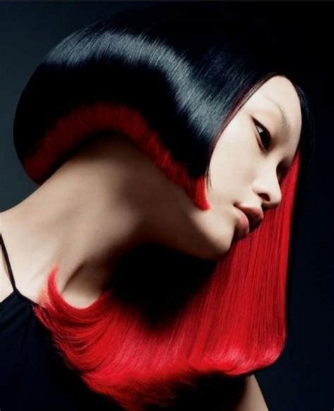 Red And Black Hairstyles Archives Short