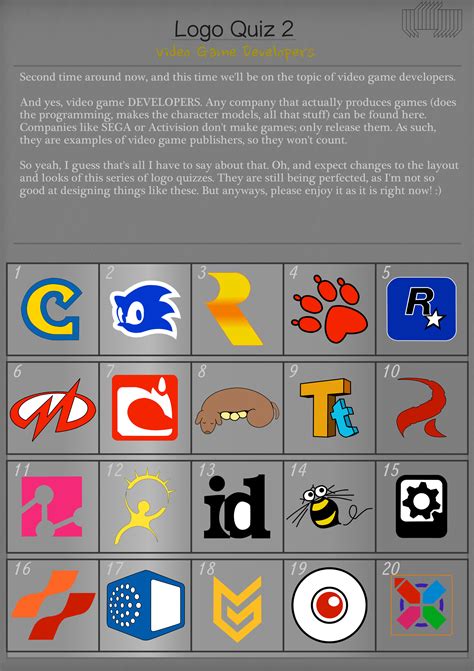 All employees of the facility do not get in touch. Logo Quiz 2 (Video Game Developers) by LMW-YBC on DeviantArt