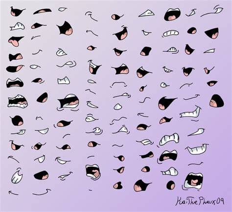 Comic Mouths Reference Sheet By Kaithephaux On Deviantart Anime