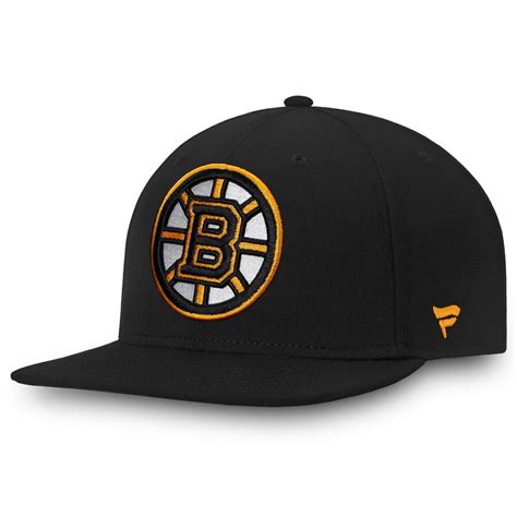 Mens Fanatics Branded Black Boston Bruins Core Primary Logo Fitted Hat