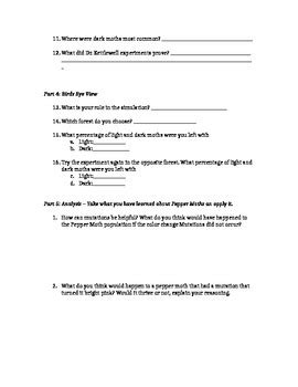 The interrelationship of structure and function of each body system will be presented in two semesters. Pepper Moth Virtual Lab Student Worksheet: NGSS MS-LS4-4 by Do Well Lessons