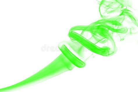 Green Smoke On White Background Stock Illustration Illustration Of