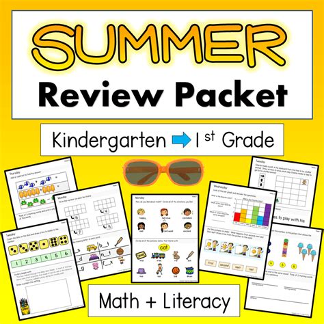 Summer Review Packet Kindergarten Into 1st Grade Hands On Teaching Ideas