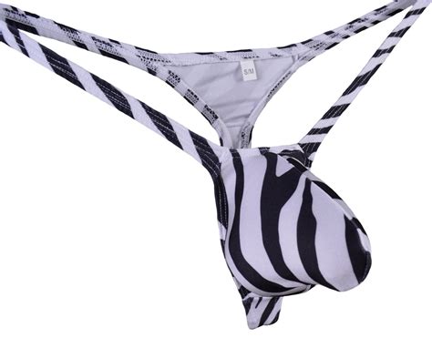 Buy Jjpouch Mens String Thong Bulge Pouch G String Bikini Zebra Jjp1011 Online At Desertcartmalaysia