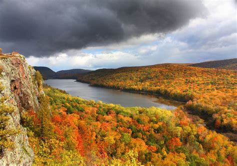 Autumn At Lake Of The Clouds Porcupine Mountains Wilderness State