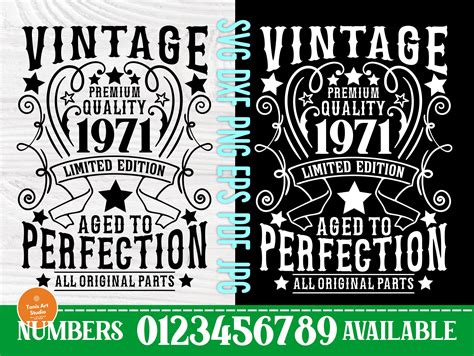 50th Birthday Svg, Aged to Perfection, Vintage Svg