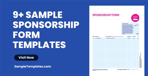 Free 9 Sample Sponsorship Forms In Ms Word Pdf