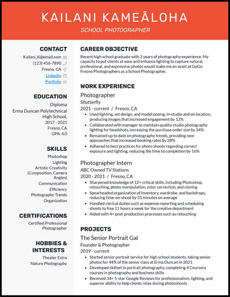 9 Real Photographer Resume Examples That Worked In 2024