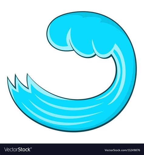 Wave Icon Cartoon Style Vector Image On Vectorstock Waves Icon