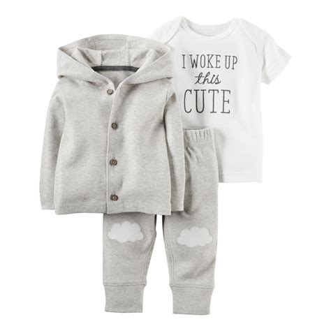 Carters Unisex Baby Clothing Outfit 3 Piece Cardigan Set Woke Up This