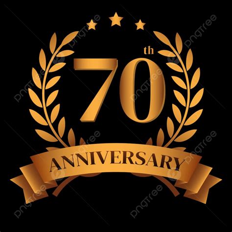 70th Golden Anniversary Logo Banner Template Download On Pngtree