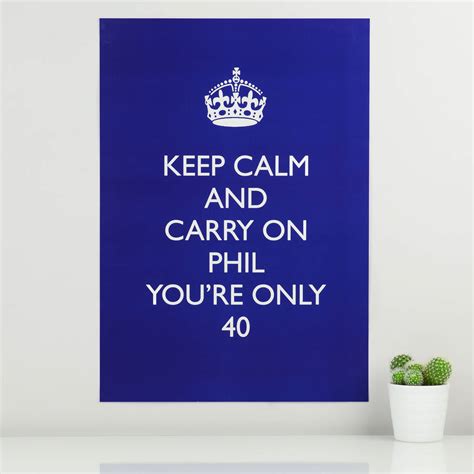 Personalised Keep Calm And Carry On Poster By Mixpixie