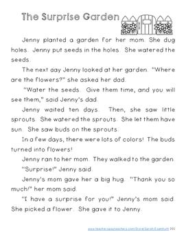 First, find a short video relating to the topic of the reading. Spring Reading Comprehension First Grade - The Surprise ...