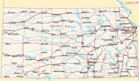 Kansas Map With Cities Travelsfinderscom