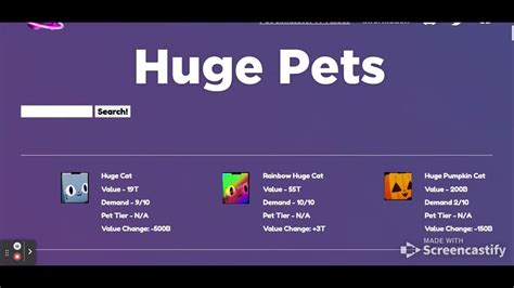 Cosmic Values Pet Simulator X Huge Pets Youtube