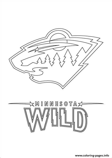 Minnesota Wild Logo Nhl Hockey Sport Coloring Page Printable