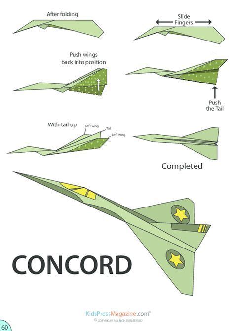 Paper Airplane Instructions Concord Paper Origami Paper Airplanes