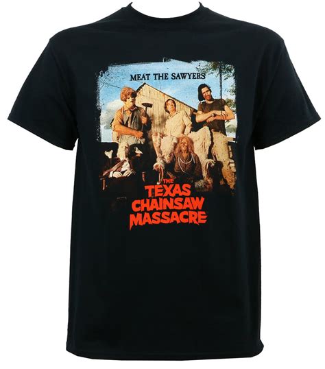Texas Chainsaw Massacre Meat The Sawyers T Shirt Black Merch2rock