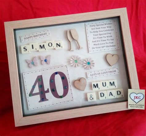 An adjustable cord will accommodate her wrist size, and a sliding toggle provides a. Personalised 40th birthday keepsake frame picture gift