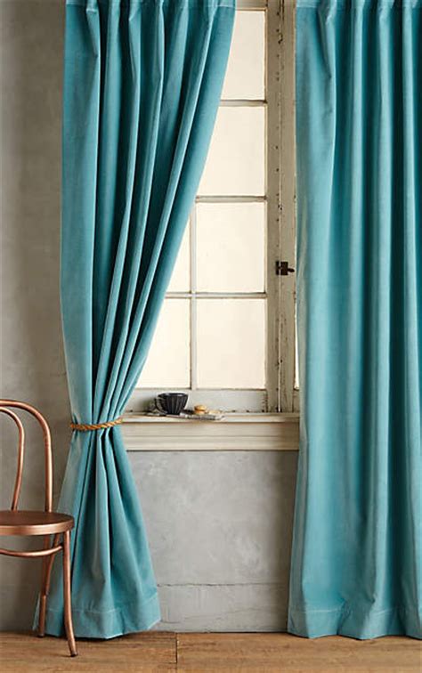 Teal Matte Velvet Curtain Everything Turquoise