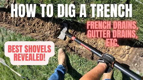How To Dig A Trench French Drain Trench Fastest Way To Dig A Trench