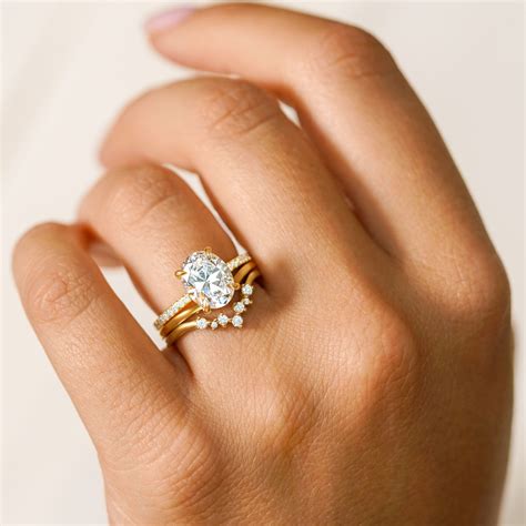 からのお Engagement Moissanite Engagement Ring Set Wedding Ring Set