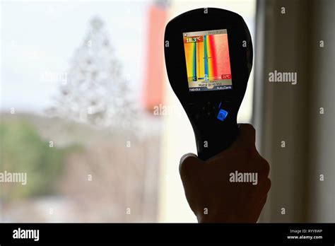Hand Thermal Imaging Camera To Check Temperature Stock Photo Alamy