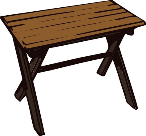 Collapsible Wooden Table Clip Art Vectors Graphic Art Designs In