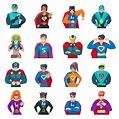 Superhero Icons Set 479498 Vector Art at Vecteezy