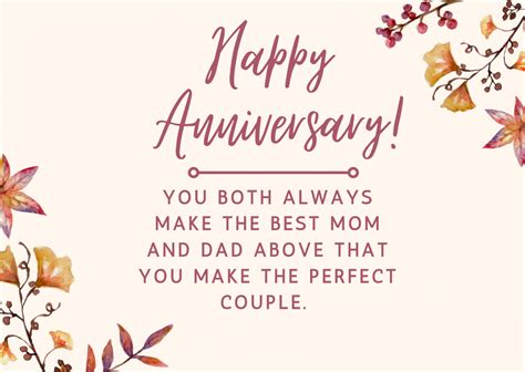 Sweetest Happy Anniversary Quotes Msg Wishes For Parents