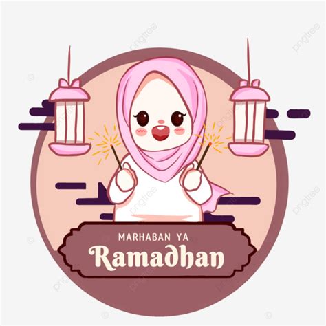 Muslimah Cartoons Themselves Welcome Marhaban Ya Ramadhan Muslim